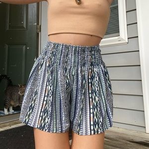busy print shorts
